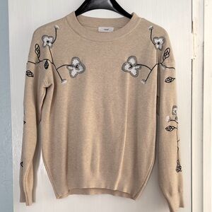 Sweater with Floral Embroidery